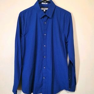 Express polka dot button up shirt